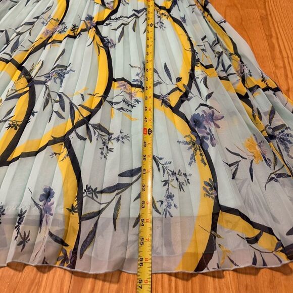 C EST 1946 Floral Pleated Maxi Dress Boho Sleeveless Flowy Lined Women’s SZ SM - Picture 6 of 12